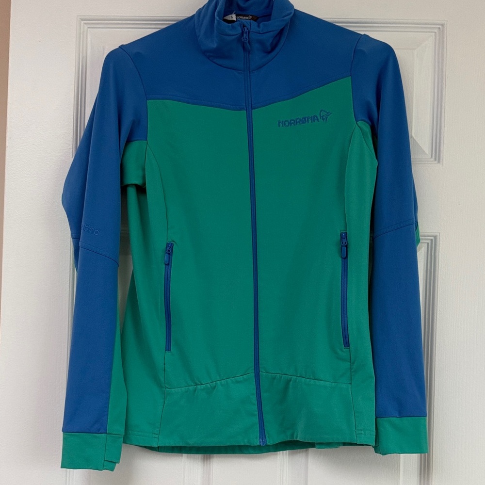 Women’s Norrona Green & Blue Falketind Warm1 Stretch Fleece Jacket Small